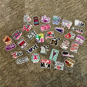 💙4/$20! 📣New! 32 super cute waterproof Cheer Mom stickers